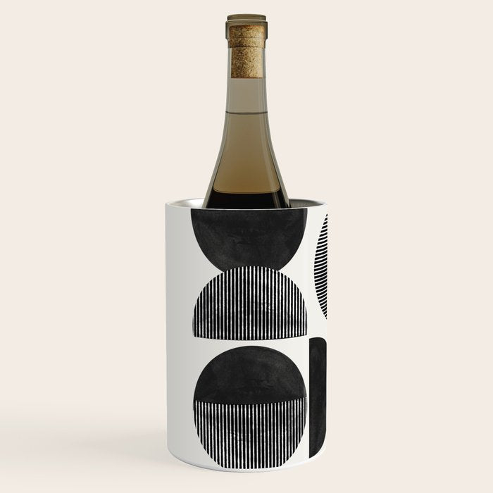 Mid Century, Retro Geometric Art Wine Chiller Gallery Image 2