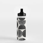 Mid Century, Retro Geometric Art Water Bottle Gallery Image 2