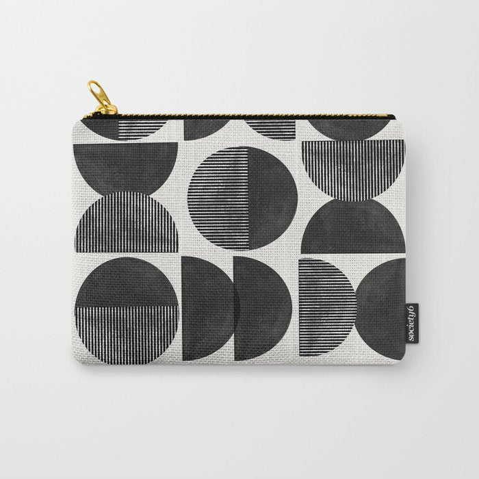 Mid Century, Retro Geometric Art Carry All Pouch Gallery Image 1
