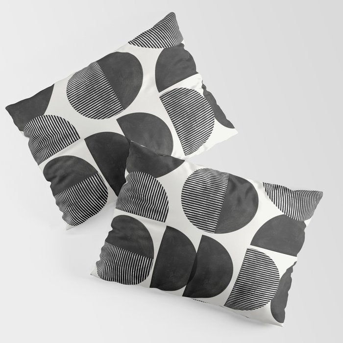 Mid Century, Retro Geometric Art Pillow Sham Gallery Image 3