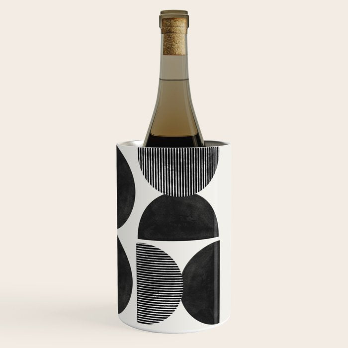 Mid Century, Retro Geometric Art Wine Chiller Gallery Image 3