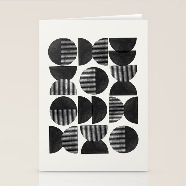 Mid Century, Retro Geometric Art Stationery Card Gallery Image 1
