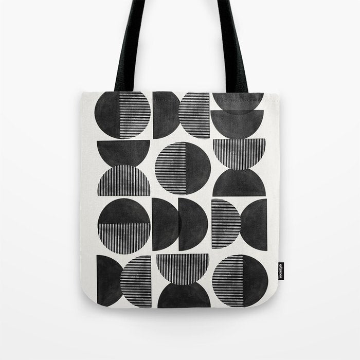 Mid Century, Retro Geometric Art Tote Bag Gallery Image 1