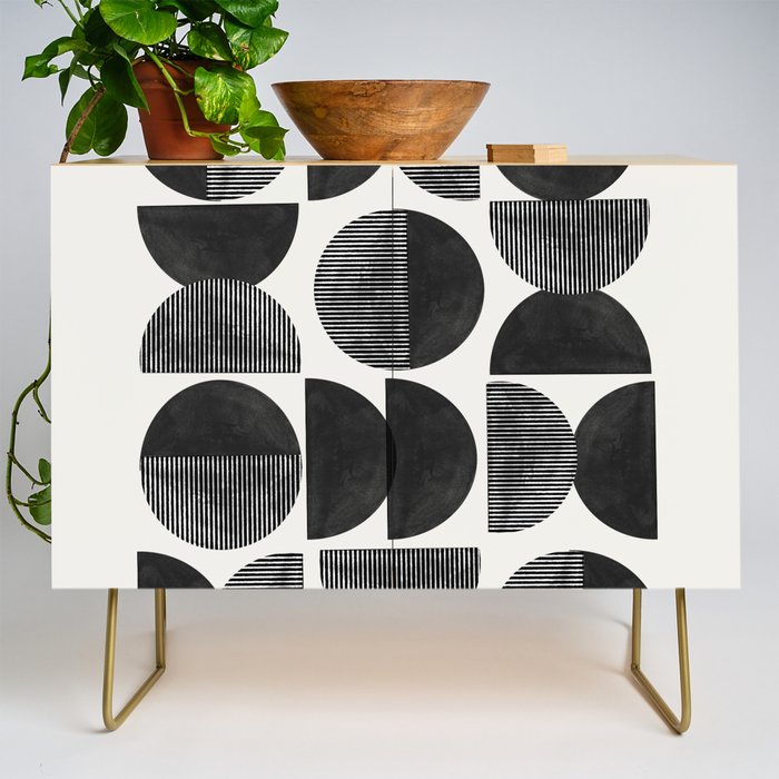 Mid Century, Retro Geometric Art Credenza Gallery Image 1