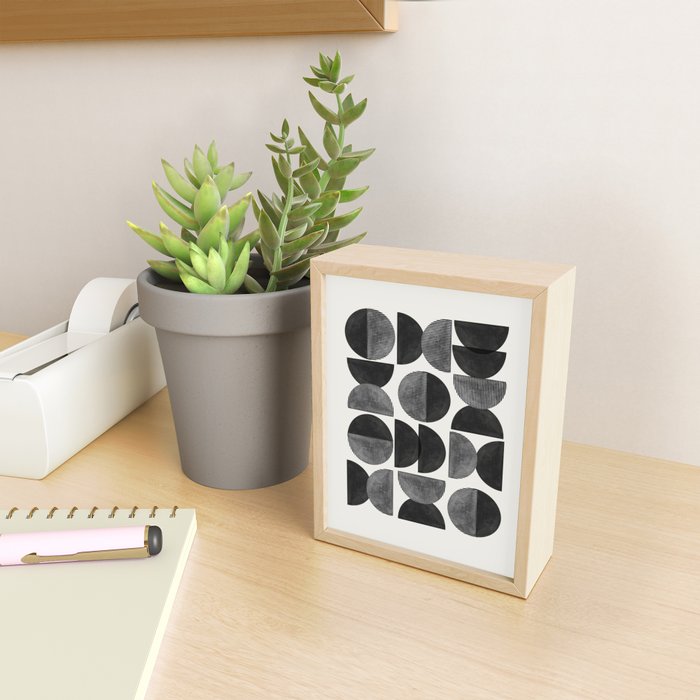 Mid Century, Retro Geometric Art Mini Art Print Gallery Image 2