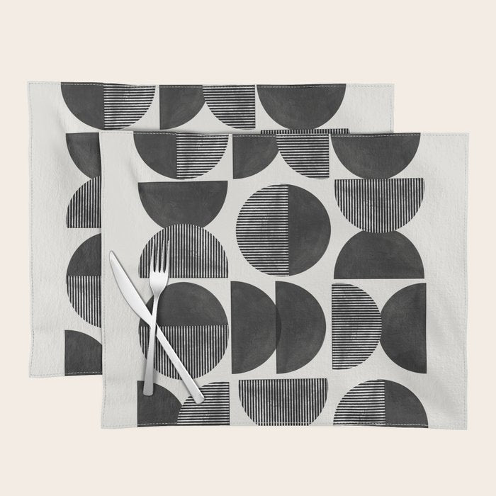 Mid Century, Retro Geometric Art Placemat Gallery Image 1