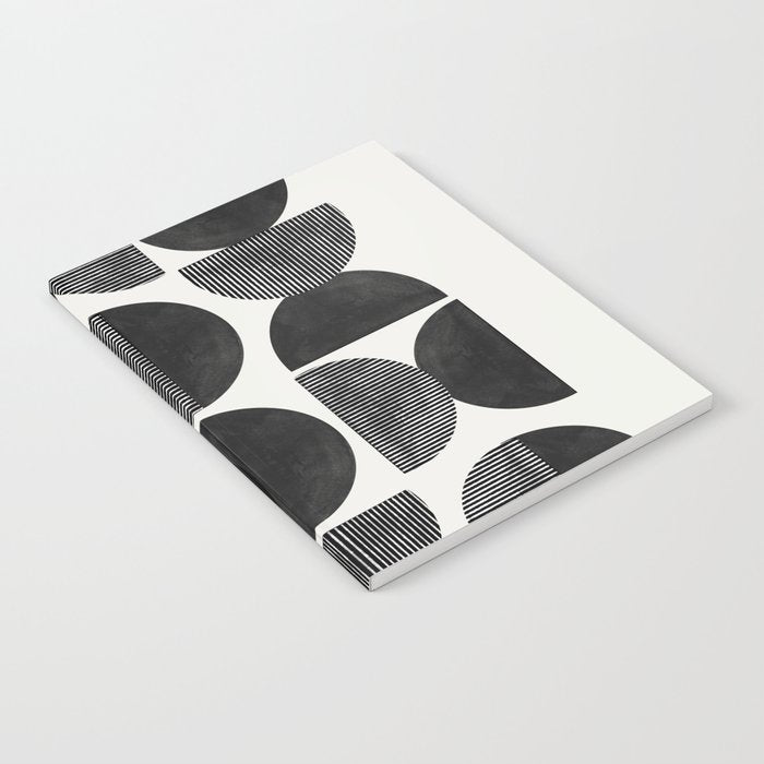 Mid Century, Retro Geometric Art Notebook