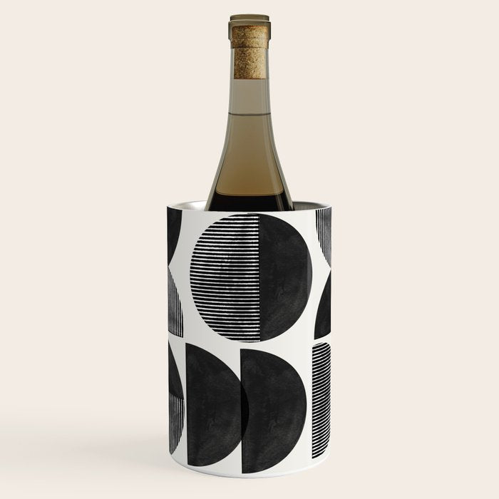 Mid Century, Retro Geometric Art Wine Chiller Gallery Image 1
