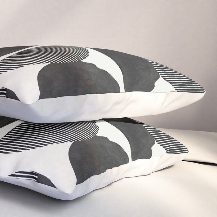Mid Century, Retro Geometric Art Pillow Sham Gallery Image 3
