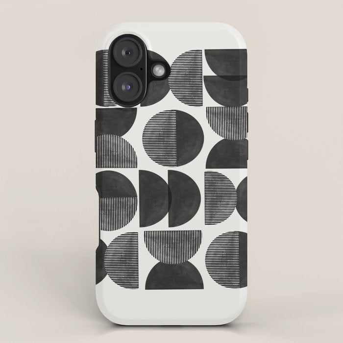 Mid Century, Retro Geometric Art iPhone Case Gallery Image 1