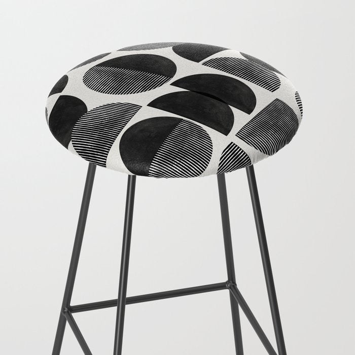 Mid Century, Retro Geometric Art Stool Gallery Image 2
