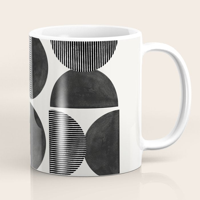 Mid Century, Retro Geometric Art Coffee Mug Gallery Image 1