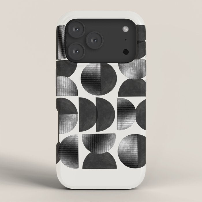 Mid Century, Retro Geometric Art Iphone Case