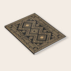 Intricate Gold and Black Tribal Surface Pattern Notebook Gallery Image 2