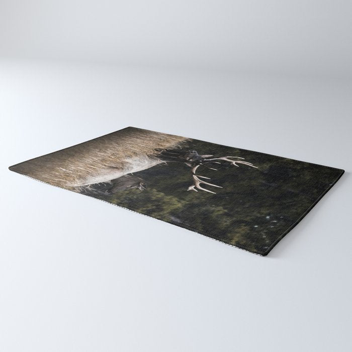 Two Elk in the Canadian Rocky Mountains Rug Gallery Image 3