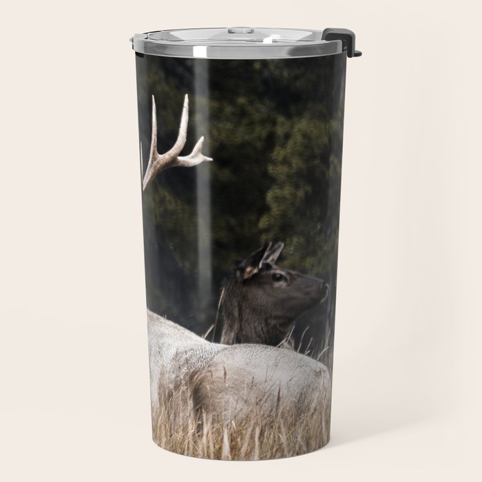 Two Elk in the Canadian Rocky Mountains Travel Mug Gallery Image 2