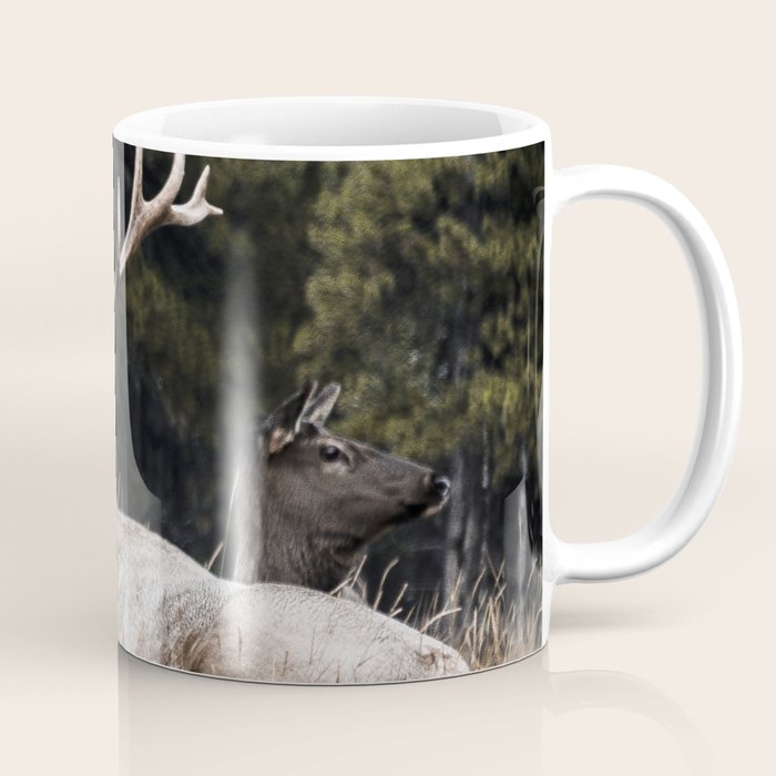 Two Elk in the Canadian Rocky Mountains Coffee Mug Gallery Image 1