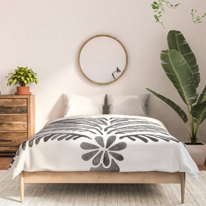 Palm Tree - Black Comforter Gallery Image 3