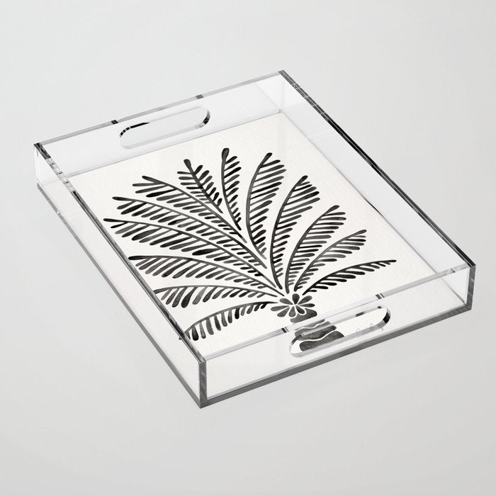 Palm Tree - Black Acrylic Tray Gallery Image 1