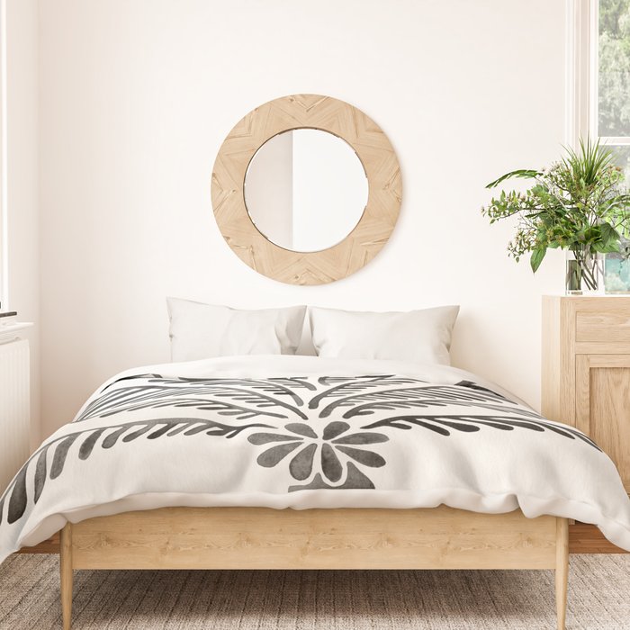Palm Tree - Black Duvet Cover Gallery Image 3