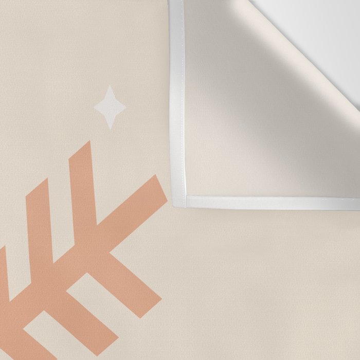 Snowflake Boho Christmas Decor Modern Earth Tones Wall Tapestry Gallery Image 3