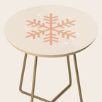 Snowflake Boho Christmas Decor Modern Earth Tones Side Table Gallery Image 2