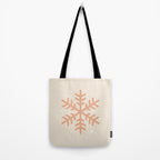 Snowflake Boho Christmas Decor Modern Earth Tones Tote Bag Gallery Image 2