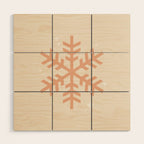 Snowflake Boho Christmas Decor Modern Earth Tones Wood Wall Art Gallery Image 1