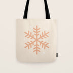 Snowflake Boho Christmas Decor Modern Earth Tones Tote Bag Gallery Image 1