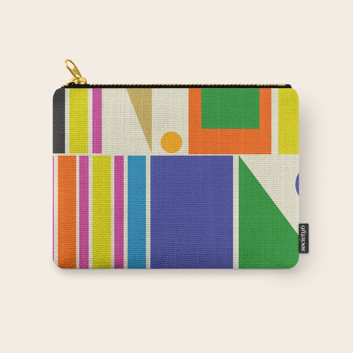 Modtastic Palm Springs Colorful Mid Century Modern Abstract Geometric Carry All Pouch Gallery Image 1