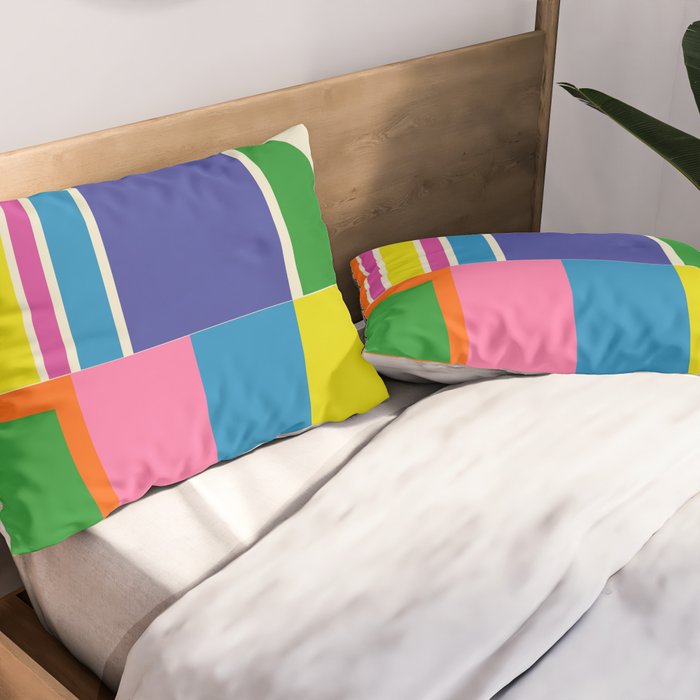 Modtastic Palm Springs Colorful Mid Century Modern Abstract Geometric Pillow Sham Gallery Image 2