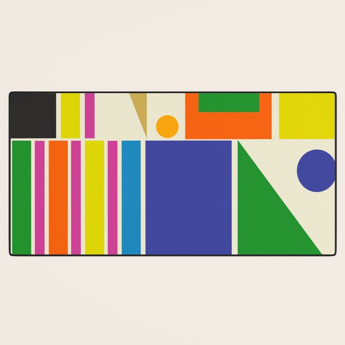 Modtastic Palm Springs Colorful Mid Century Modern Abstract Geometric Desk Mat Gallery Image 3