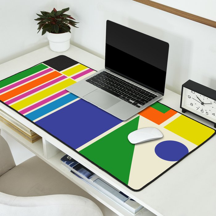 Modtastic Palm Springs Colorful Mid Century Modern Abstract Geometric Desk Mat Gallery Image 2
