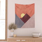 LANDSHAPES / Mountains - Sunset Wall Tapestry Gallery Image 2