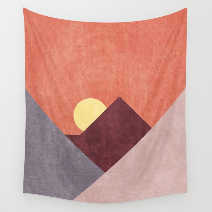 LANDSHAPES / Mountains - Sunset Wall Tapestry Gallery Image 4