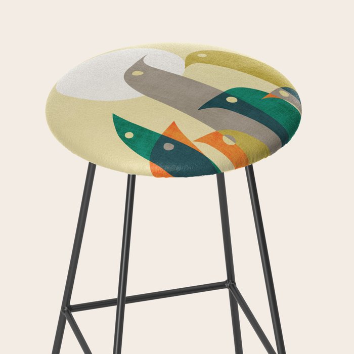 Wild birds at the beach Stool Gallery Image 2