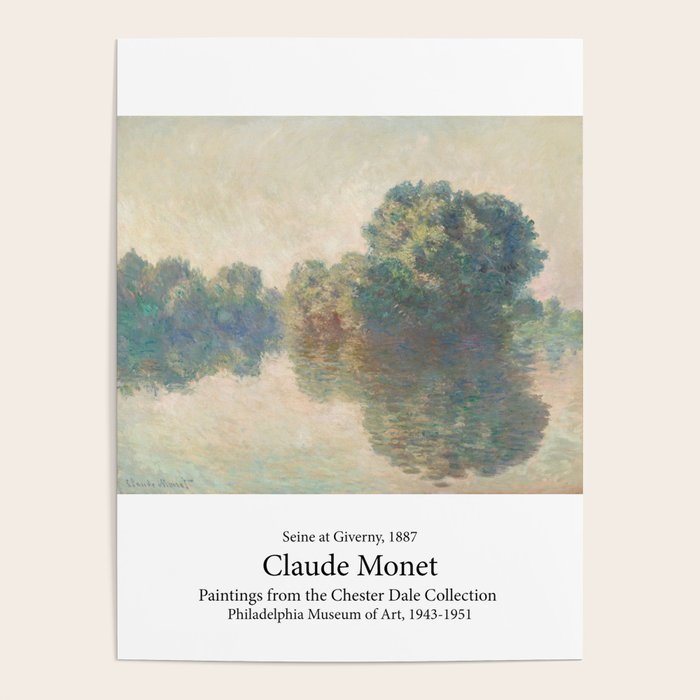 Seine at Giverny by Claude Monet Poster Gallery Image 1