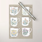 Coffee & Wildflowers Wrapping Paper Gallery Image 1