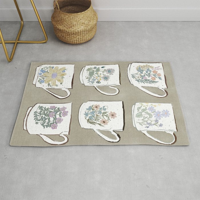 Coffee & Wildflowers Rug Gallery Image 1