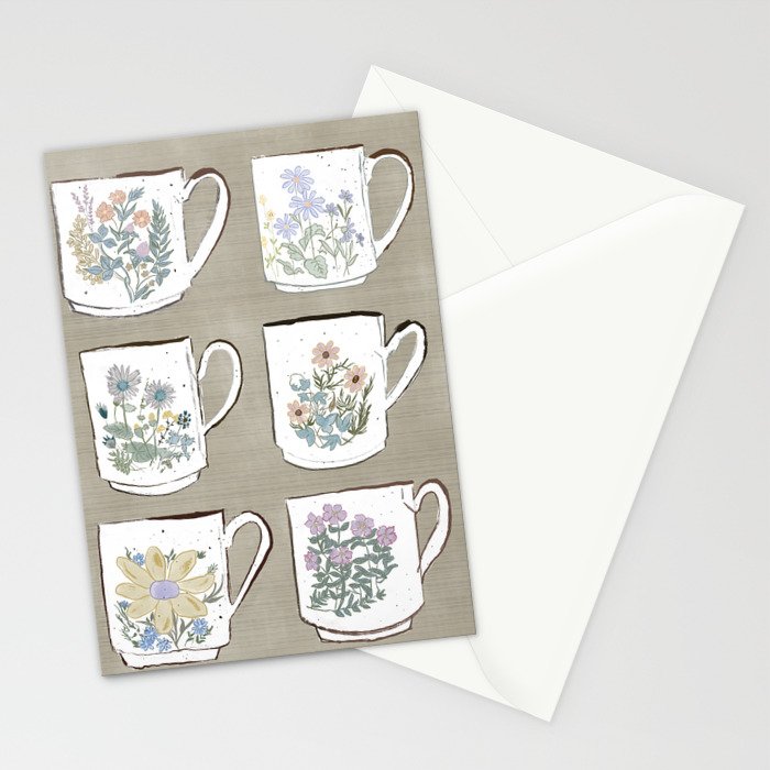 Coffee & Wildflowers Stationery Card Gallery Image 2