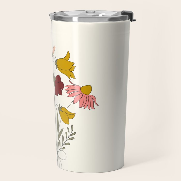 Wildflowers Bouquet Travel Mug Gallery Image 2