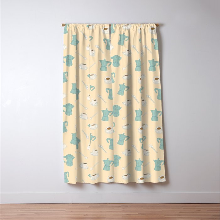 Moka Pots and Espresso Cups Window Curtain Gallery Image 3