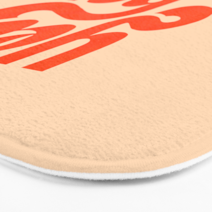 Yee Haw - Orange on Cream Bath Mat Gallery Image 3