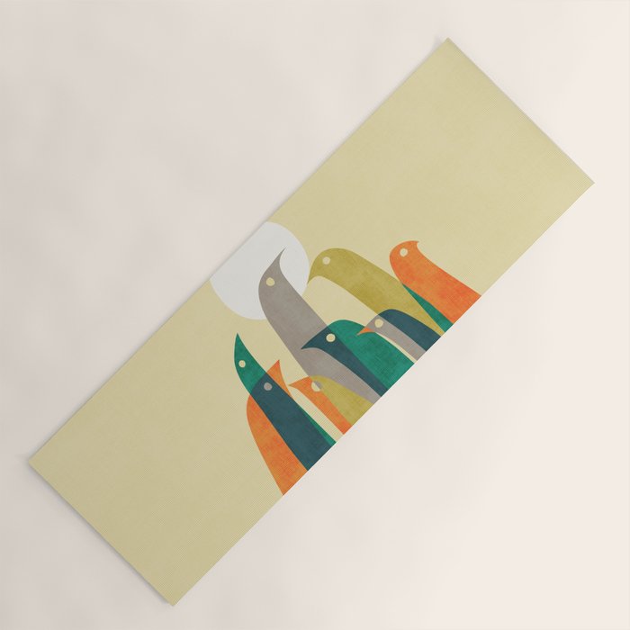 Wild birds at the beach Yoga Mat Gallery Image 1