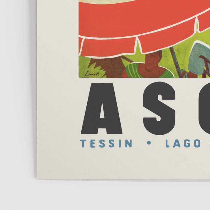 Ascona Vintage Art Deco Travel Poster, 1930s Poster Gallery Image 3