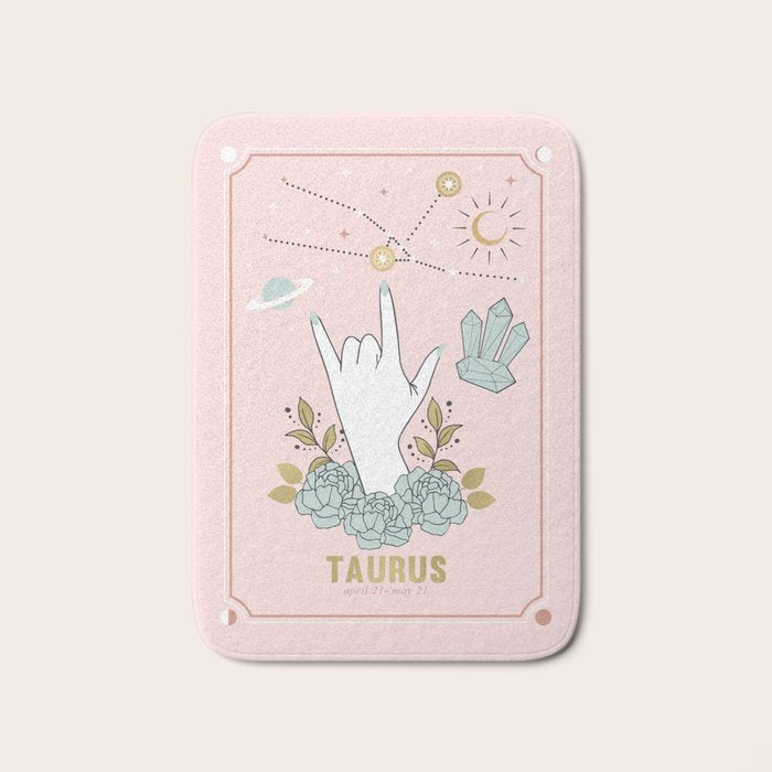 Taurus Zodiac Series Bath Mat Gallery Image 1