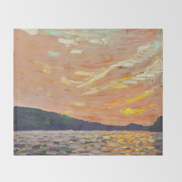 Tom Thomson Smoke Lake Canadian Landscape Artist Throw Blanket Gallery Image 2