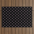 Dotted (Pink & Black Pattern) Outdoor Rug Gallery Image 1