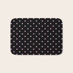 Dotted (Pink & Black Pattern) Bath Mat Gallery Image 1