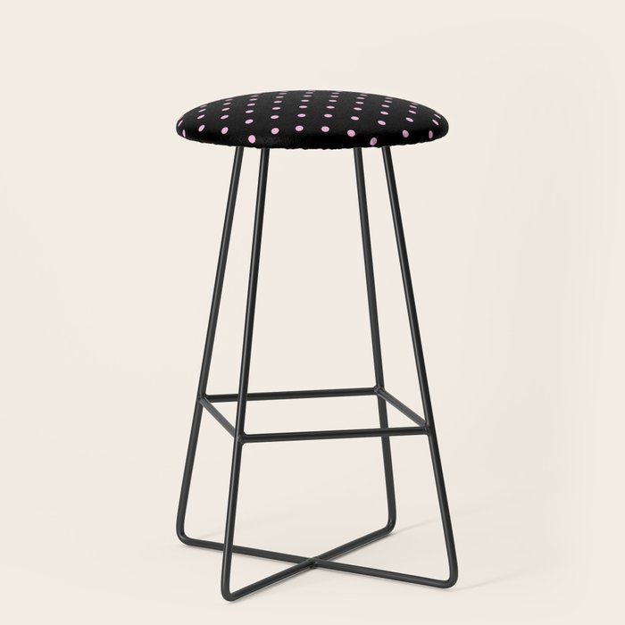 Dotted (Pink & Black Pattern) Stool Gallery Image 1